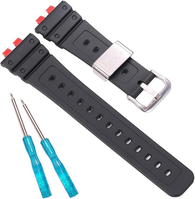 Watch Accessories Compatible with Casio gmw-b5000 Replacement Band Men's GMW-B5000 Strap Rubber Waterproof Bracelet Stainless Steel Hoop