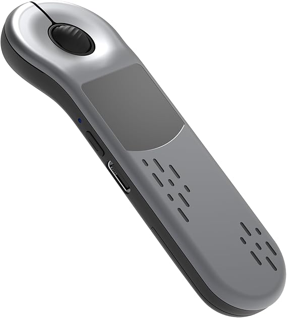 Air Mouse Rechargeable Wireless Presenter with Touchpad for PC/Laptop/iOS/Android, Bluetooth Remote Control for PowerPoint/Keynote/TikTok/Camera/Kindle App (Silver)