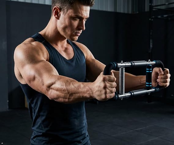 Power Twister Arm Trainer for Men & Women, Adjustable Resistance Chest Expander, Portable Forearm & Shoulder Strength Bar