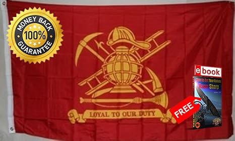 2x3 Fire Department Loyal to Out Duty Flag 2x3 Banner grommets 100D Polyester PREMIUM Vivid Color and UV Fade eBOOK by MOON KNIVES
