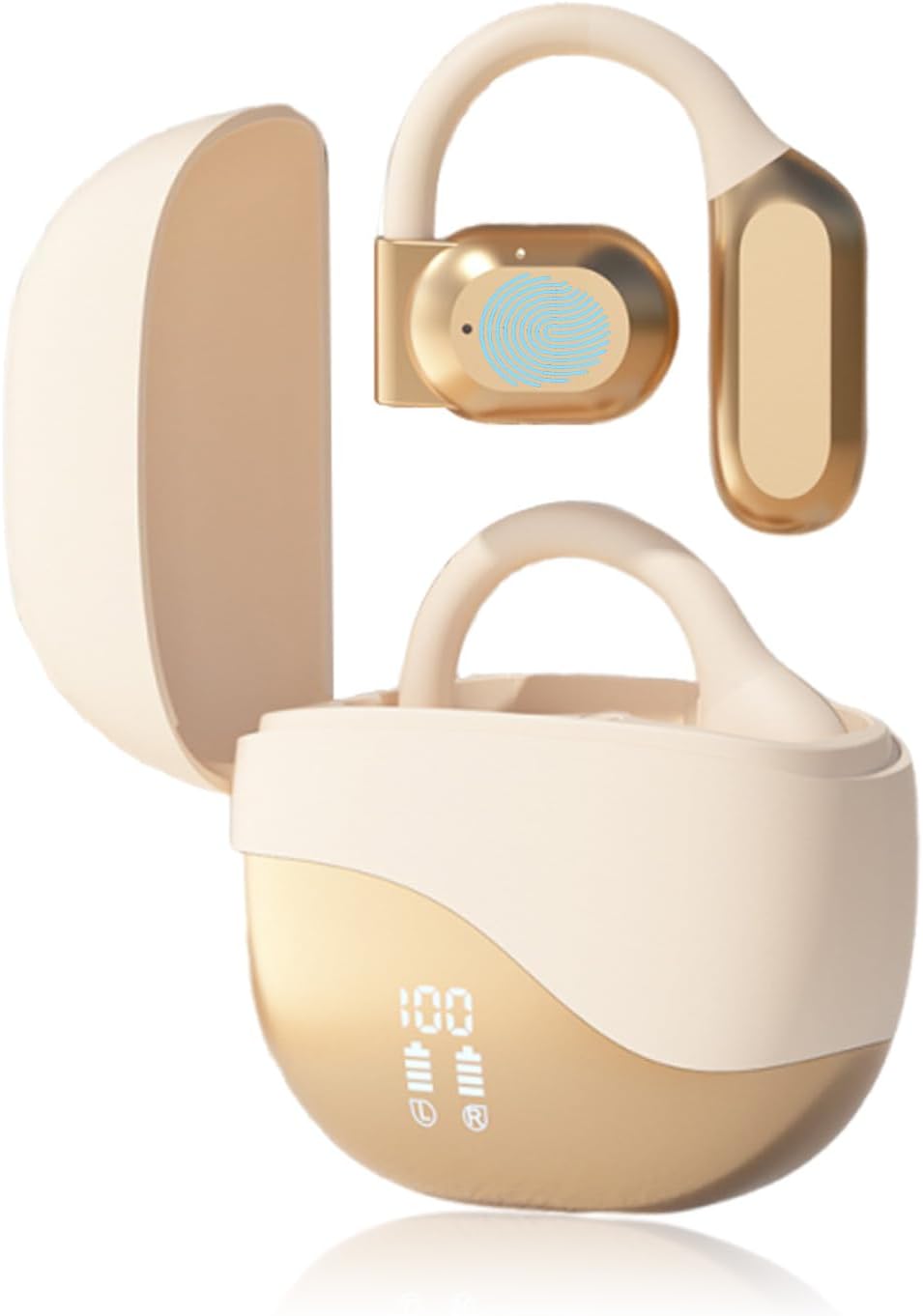 Language Translation Earbuds Real Time, AI Translator Earbuds, 144-Language Real-time Two-Way OWS Earbuds, HD Sound, Long Battery Life, fit iOS and Android, Ideal for Travel and Business Skin