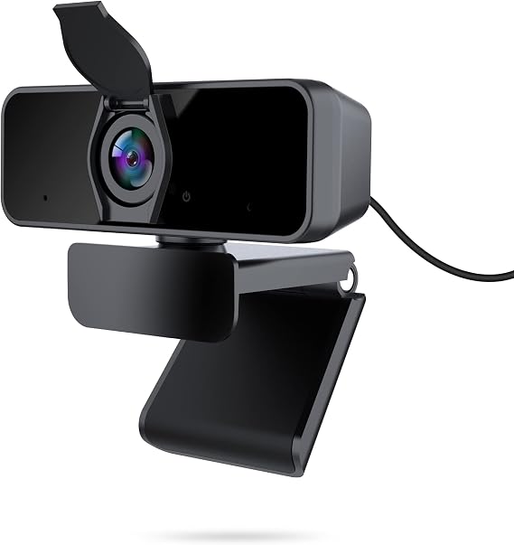 Xtreme Tech 1080P Web Camera, Clear and Sharp Resolution, Built-in Dual Microphone with Noise Reduction, 360 Rotation, Privacy Cover, Plug and Play Installation, USB-Powered