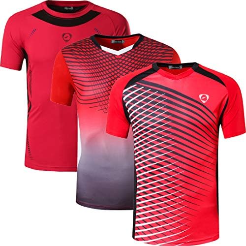 jeansian Mens 3 Packs Quick Dry Sport T-Shirt LSL3225_230_248 Red XL