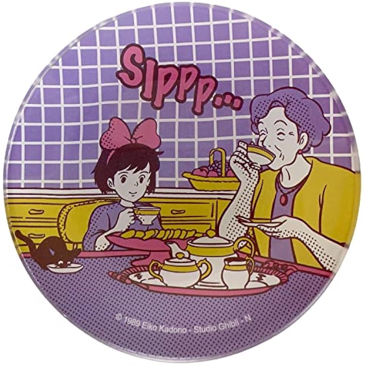 Benelic Kikis Delivery Service Yummy Mini Round Appetizer Glass Plate 4.33 x 4.33 Slppp..
