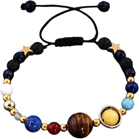 IOIUSKKU Cosmic Galaxies Solar System Bracelet Stand Out With Exquisite Piece Of Jewelry Female Transfer Beads Bracelet