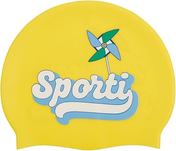 Sporti Unisex-Adult Limited Edition Silicone Swim Cap, Variety of Designs