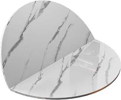 Large Round Foldable Table Top, Round Foldable Table Top, No Legs Folding Indoor Outdoor Patio Tables Tops Extender, Replace Tabletop Catering Banquet Party Tables TopsWhite,140cm55