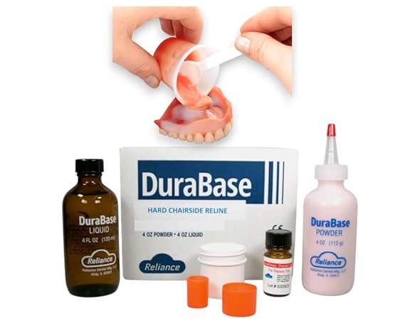 Hard Denture Reline Kit Chairside Acrylic Repair and Rebase Conditioner for Long-Lasting Fit and Comfort
