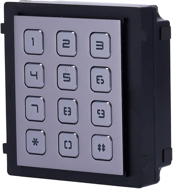Hikvision Digital Technology DS-KD-KP Intercom System Accessory for Intercom (Keyboard, Black, Grey, Hikvision, IK07,40-60°C, 98.5mm)