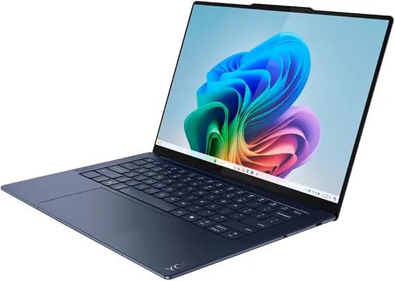Lenovo Yoga Slim 7X Copilot PC Laptop 14.5" Touchscreen OLED 3K 1000 nits Display (Snapdragon X Elite X1E-78-100, 16GB LPDDR5X, 512GB SSD, Backlit KB, WiFi 7, Win 11 Pro) w/DKZ USB Port Expander