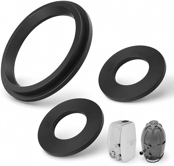 3PCS Replacement Seal Set for Lay-Z-Spa, A B & C Silicone Seal Kit for Lay Z Spa, Bestway, Coleman Hot Tubs, Pump Coupling Sealing Parts, Lazy Spa Seal Washer Accessories, Pool Water Pump Repair Kit