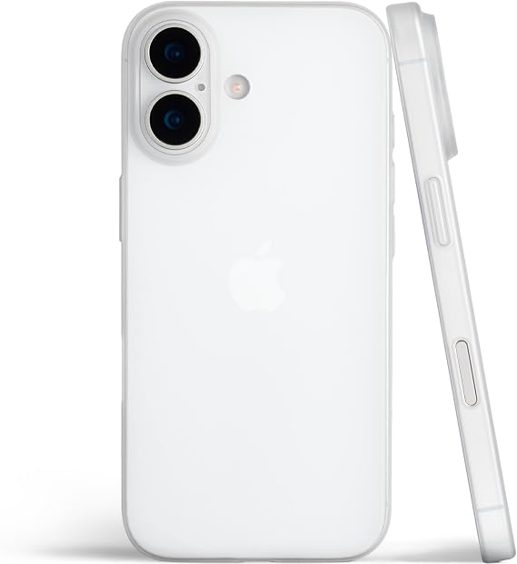totallee Thin iPhone 17 Case Scarf, Thinnest Cover Ultra Slim Minimal - for Apple iPhone 17 (2025) (Frosted Clear)