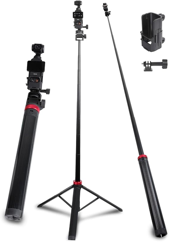 80" Tripod & Selfie Stick with Adapter for DJI Osmo Pocket 3 4