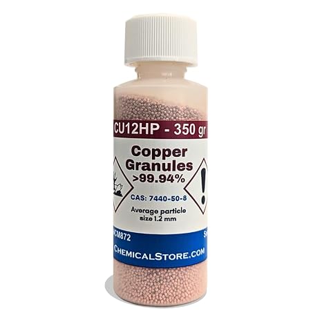 350 grams Copper Granules, 10 mesh (Coarse Copper Granular Powder)