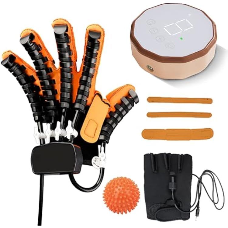 Rehabilitation Robot Glovesl,for Hemiplegia, Arthritis, Stroke Patients,Relieve Hand Stiffness,Hand Exerciser Aids,Hand Strengthening DevicesSize:S,Color:Left Hand