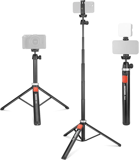 NEEWER Tripod for Cell Phone & Camera with Remote & Phone Holder, TS05