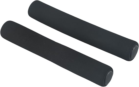 2 Pack Bicycle Handlebar Foam Grips - Sponge Rubber Handle Bar Covers for Mountain Road Bike, Waterproof Anti-Slip Cycling Grips, 130mm-500mm Multiple, Black(150mm)