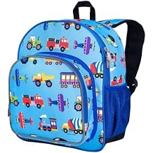 Wildkin Kids 12-inch Toddler Backpack Padded Lightweight School Bag for Daycare, Preschool & Travel, Adjustable Straps & Multiple Pockets, Boys & Girls Ages 37 Trains, Planes, and Trucks