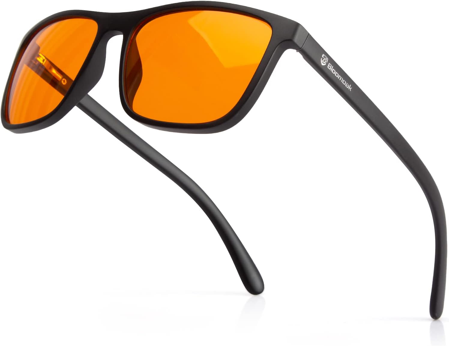 bloomoak - blue light blocking glasses amber gaming glasses anti-glare for better sleep for screens games tvs mobile phones