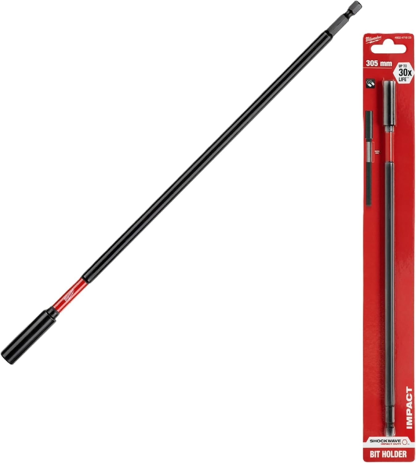 Milwaukee Magnet end holder 14 inch hexagonal shock wave TM, end slot, end holder, end extension, size: 305 mm