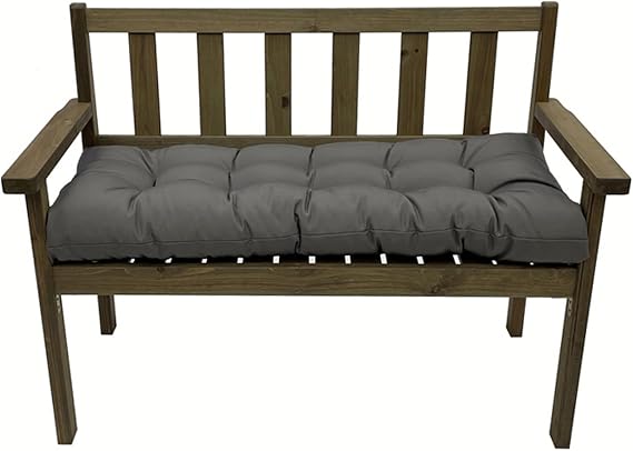 Outdoor Bench Cushion,3 Seater Garden Waterproof Cushion,Patio Long Bench Seat Cushion Pad,9cm Thicken Comfortable Replacement Cushion for Indoor & Outdoor Bench Furniture ( Color : Dark gray , Size :