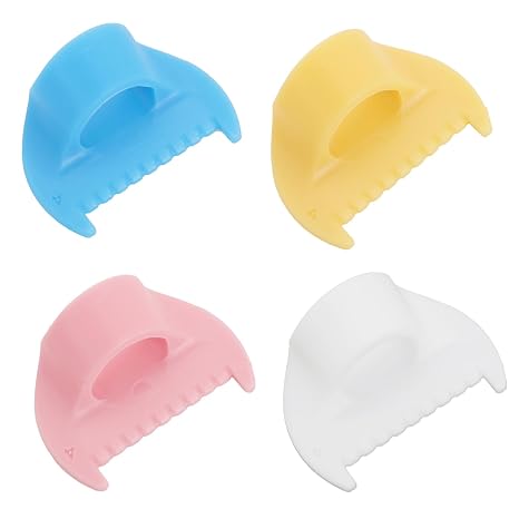 4PCS Colorful Sewing Template Rulers, 4mm Edge Stitch Lock & Sewing Gauge, Multi-Function Measuring Tool for Straight & Curved Seams, DIY Stitching Kit for Machine Sewing (White/Yellow/Pink/Blue)