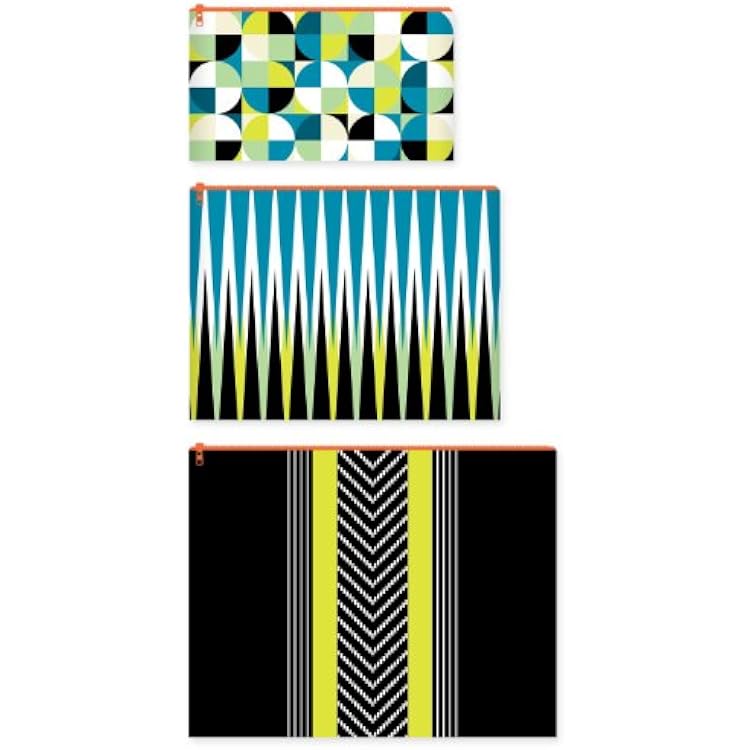 LOQI Echo Zip Pockets Set of 3, Multicolor