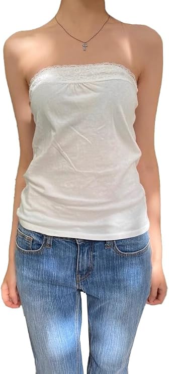 Y2k Striped Tank Top Women Vintage 2000s Leopard Emo Spaghetti Strap Tops Teen Girls Cute Grunge Camis