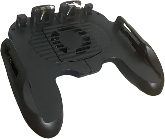最新一体式荒野行動 PUBG Mobile コントローラー 冷却ファン付き 高感度 連続射撃 ゲームコントローラー 手触り改良 ゲーム体験 感応射撃ボタン iPhone/Android スマホ用 各種ゲーム対応