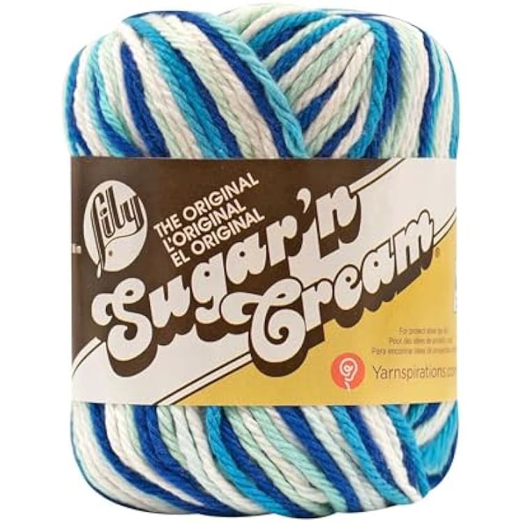 Lily Sugar N Cream The Original Ombre Yarn, 2oz, Gauge 4 Medium, 100% Cotton, Hippi - Machine Wash & Dry
