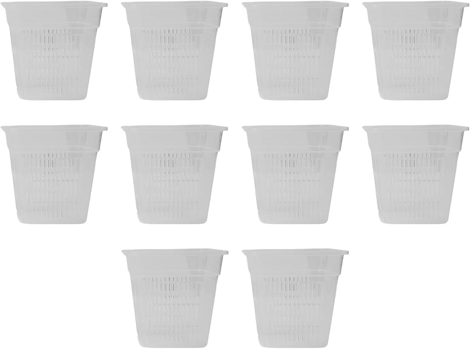 10 Pack Plastic Plant Pots With Drainage Tall Breathable Nursery Pots For Indoor Outdoor Plants, Succulents, Gardening, Repotting 10Cm*9 8Cm*6 7Cm
