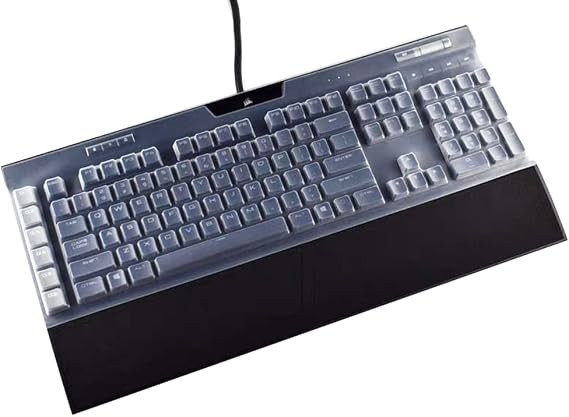 Silicone Keyboard Skin Cover Compatible for Corsair K95 RGB Platinum Mechanical Gaming Keyboard & Corsair K95 RGB Platinum XT Mechanical Gaming Keyboard (Clear)