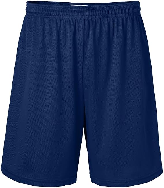 Soffe mens Athletic Drawstring Mini Mesh Nylon Shorts, 7" Inseam