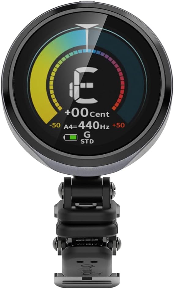 Cherub WST-915Li Rechargeable Guitar Tuner, 6 User-Customizable Displays Clip On Tuner for Guitar, Bass, Ukulele, Guitars Accessories