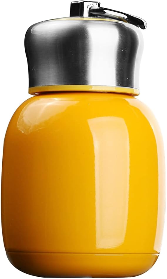 Comeon 7oz Mini Stainless Steel Water Bottle Vacuum Insulated Mug, Orange