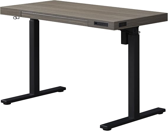 kowo 48" K305 Electric Height Adjustable Standing Desk,Grey Oak/Black