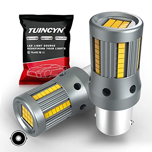 TUINCYN Newest 1156 LED Bulb White 6500K Super Bright No Hyper Flash S25 BA15S P21W 1141 1003 7506 Bulb with Built-in Load Resistor CANBUS Error Free 12V Back Up Reverse RV Camper Light Tail Light