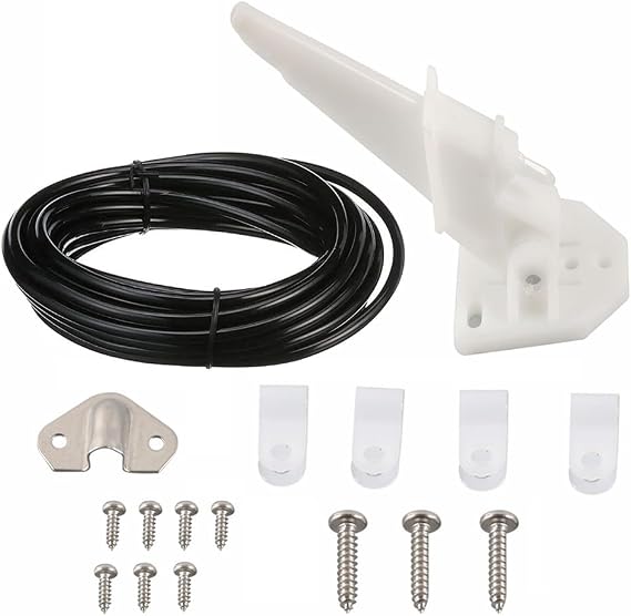 Marine Boat Speedometer Kit Up to 80mph with 20ft Tubing, ABS Water Speed Gauge for Kayak Yacht Jet skis, Compatible with Faria Medallion, White