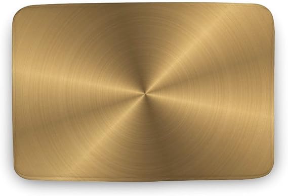 Luxury Elegant Bath Rug Soft Absorbent Bathroom Mats Gold Metallic Texture Non Slip Doormat Kitchen Floor Rugs 16 x 24inch Carpets for Entryway, Indoor Room Decorative