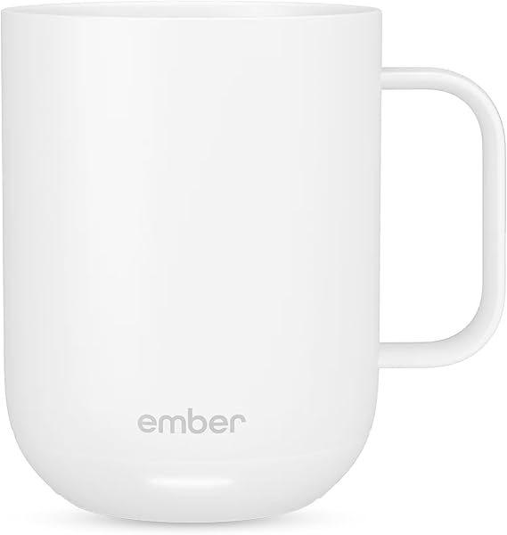 Ember Temperature-Control Smart Mug 2, 414 ml, White, 80 min. Battery Life - App-Controlled Heated Coffee Mug - New & Improved Design