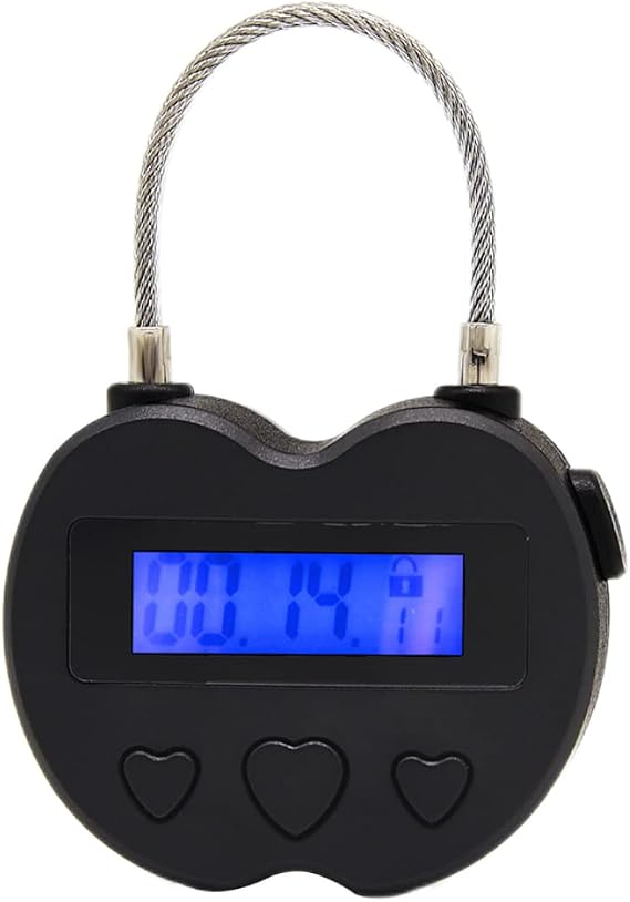 Metal Timer Lock,Electronic Time Padlock,LCD Display Time Lock,USB Rechargeable Timer Lock Behavioral Habit Aid
