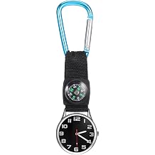 ibasenice Watch with Compass Clip, Dual Use Minimalist Mountaineering Design for Nurses and Outdoor Sports for Hiking and Travel