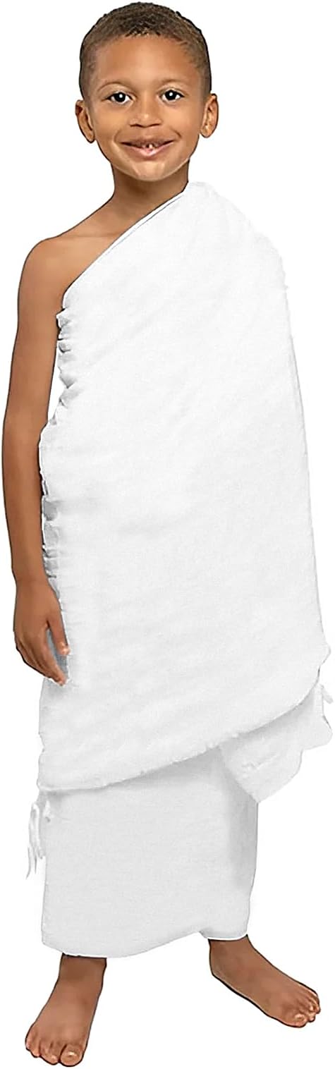 Ihram Clothing for Kids Hgjj Umrah, Soft Lightweight Wrap Set Clothing Ihram Ahram Ehram Saudi Dress