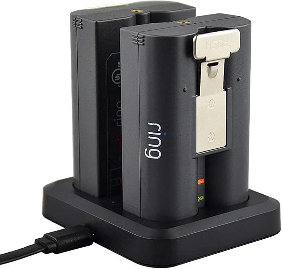 Battery Charger for Ring Rechargeable Battery,Dual Ring Battery Charger Station for Ring Spotlight Cam Battery,Ring Video Doorbell 2/3/4,Ring Stick Up Cam Battery (Ring Batteries NOT Included)