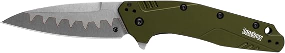 Kershaw Dividend Pocketknife, CPM D2 and Bohler N690 Composite Drop PointBlade, Assisted Flipper Opening
