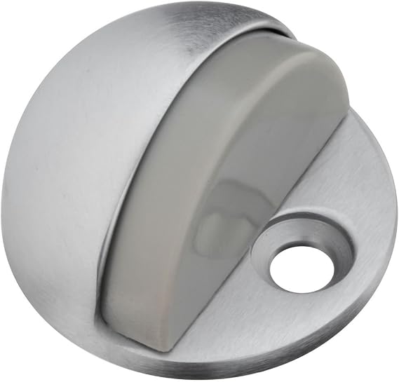 National Hardware Floor Door Stop, Solid Brass, Chrome