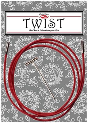 ChiaoGoo Twist Red Lace Interchangeable Cables 50, Small