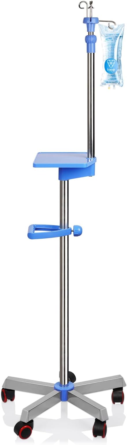 IV Pole with wheels, Adjustable 57"-79" Height