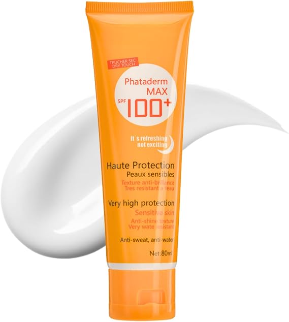 Sunscreen SPF 100+, PA++++ Ultra High UV Protection Sun Cream for Face, Suncream Factor 100, Broad Spectrum UV Protection, Sweat & Water Resistant, Non-Greasy for All Skin Types,Long-Lasting Hydration
