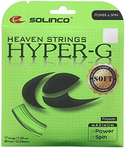 Solinco Hyper-G Soft 17G Tennis String 4 Pack Set - Best Racquet String for Spin and Control